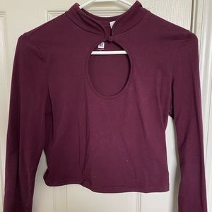cute purple long sleeve top